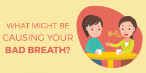 person with bad breath