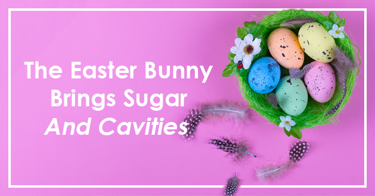 easter egg basket - candy and teeth