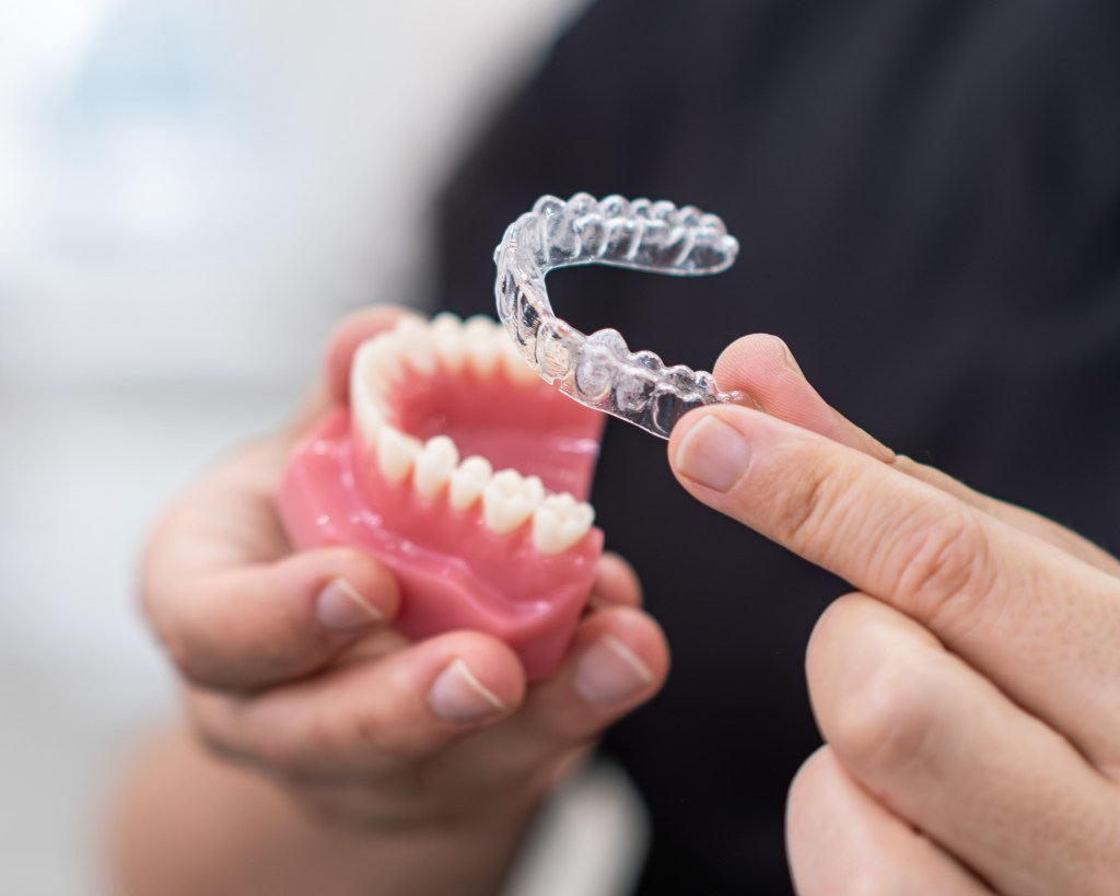 clear aligner in dental office